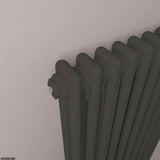 Eastbrook Column Radiator Eastbrook Rivassa Traditional 2 Column Radiator in Matt Black
