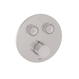 Roca Concealed Shower Set Roca T-3000 Round Switch Thermostatic Concealed Shower Valve with Rainshower Head, Shower Handset and Slide Rail Set