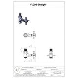 Vogue Radiator Valves Vogue Crosshead Manual Straight Radiator Valves (Pair) in Chrome