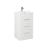 Imex Floor Standing Vanity Unit Imex Croma Floor Standing Three Door 500mm Vanity Unit with 1 Tap Hole Basin