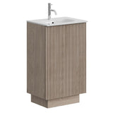 Crosswater Floor Standing Vanity Unit Modern Oak Crosswater Limit 500mm Floorstanding Vanity Unit with Ceramic Basin