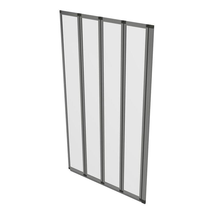 Aquarius Bathrooms Bath Screen Aquarius LevAqua Framed Four Panel Folding Bath Screen in Chrome