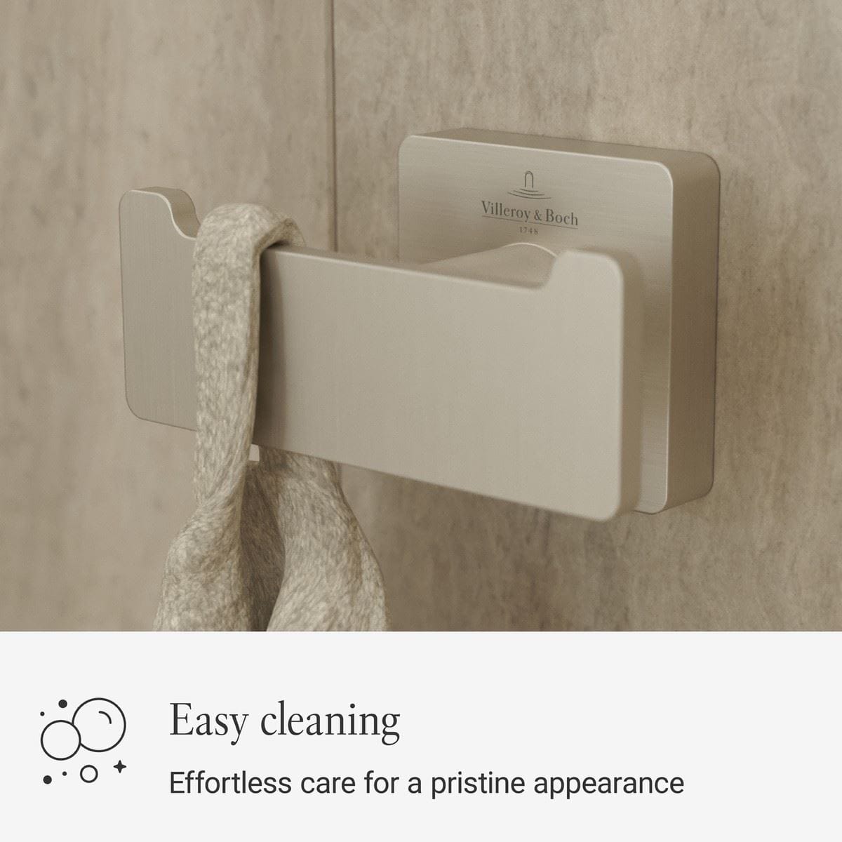 Villeroy & Boch Robe Hook Villeroy & Boch Elements - Striking Double Towel Hook