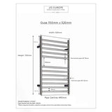JIS Ladder Rail JIS Sussex Ouse Vertical Stainless Steel Heated Towel Rail