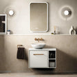 Crosswater Wall Mounted Vanity Unit Crosswater Infinity 700mm Wall Mounted Vanity Unit in White Gloss with Carrara Marble Effect Worktop