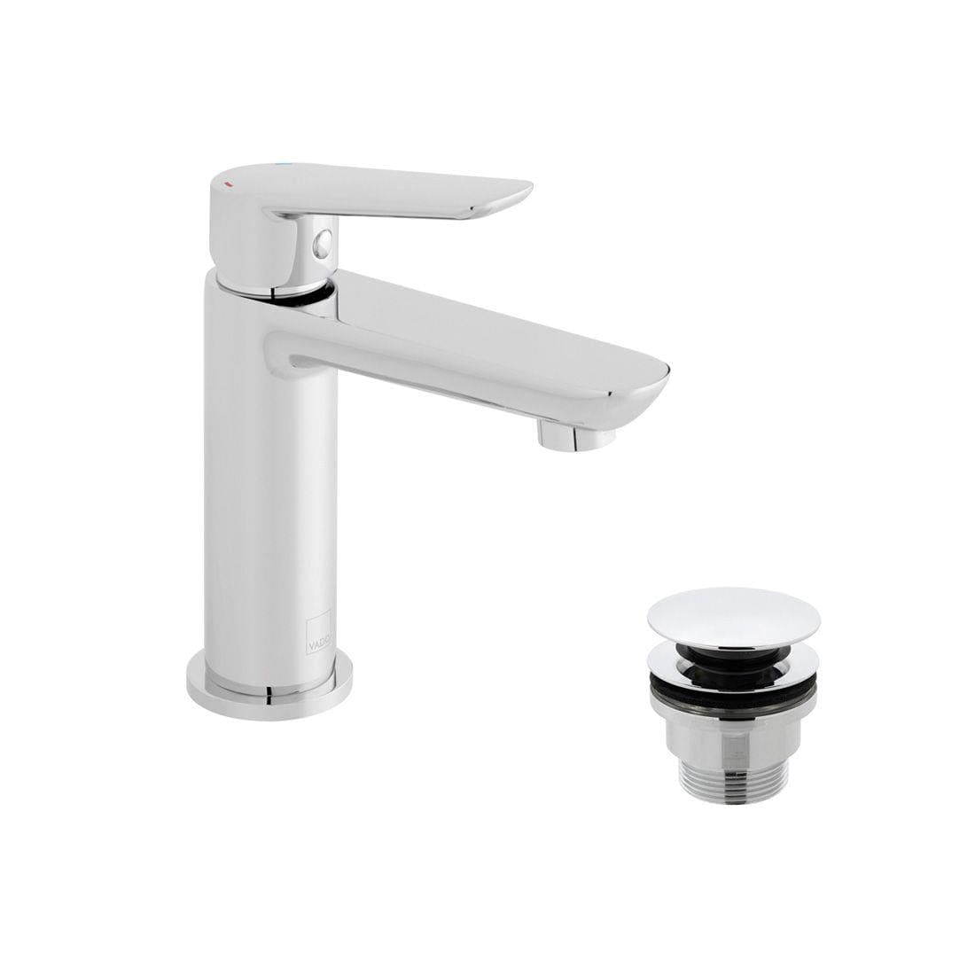 VADO Cloakroom Tap Vado Photon Mini Mono Basin Mixer Tap with Universal Waste - Chrome - PHO-100M/CC-C/P