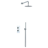 Imex Concealed Shower Set Imex Ravine 2 Handle, 2 Outlet Shower Set with 200mm Rainfall Shower Head, Pencil Handset and Hose