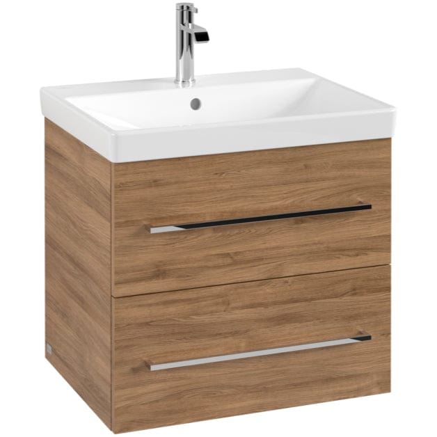 Villeroy & Boch Wall Mounted Vanity Unit Villeroy & Boch Avento Wall Hung Vanity Unit 580mm Two Drawers with Basin
