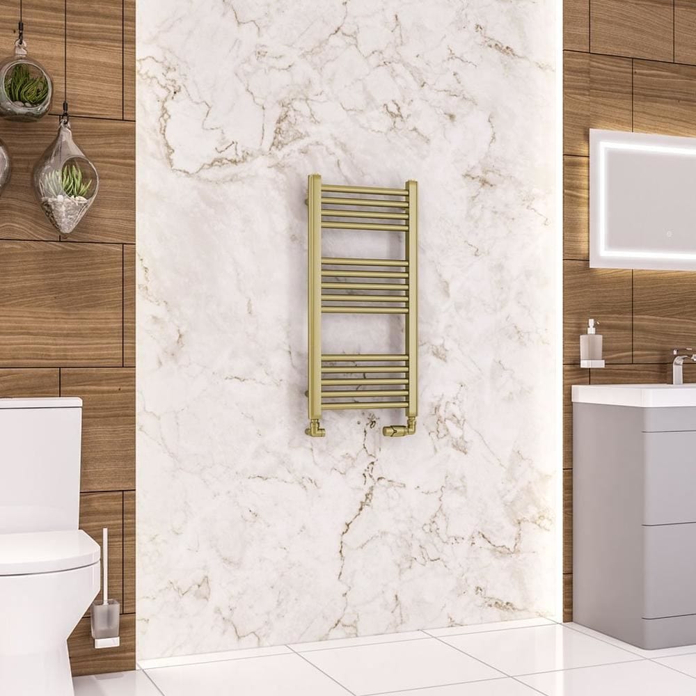 Eastbrook Wendover Straight Heated Towel Rail in Brushed Brass