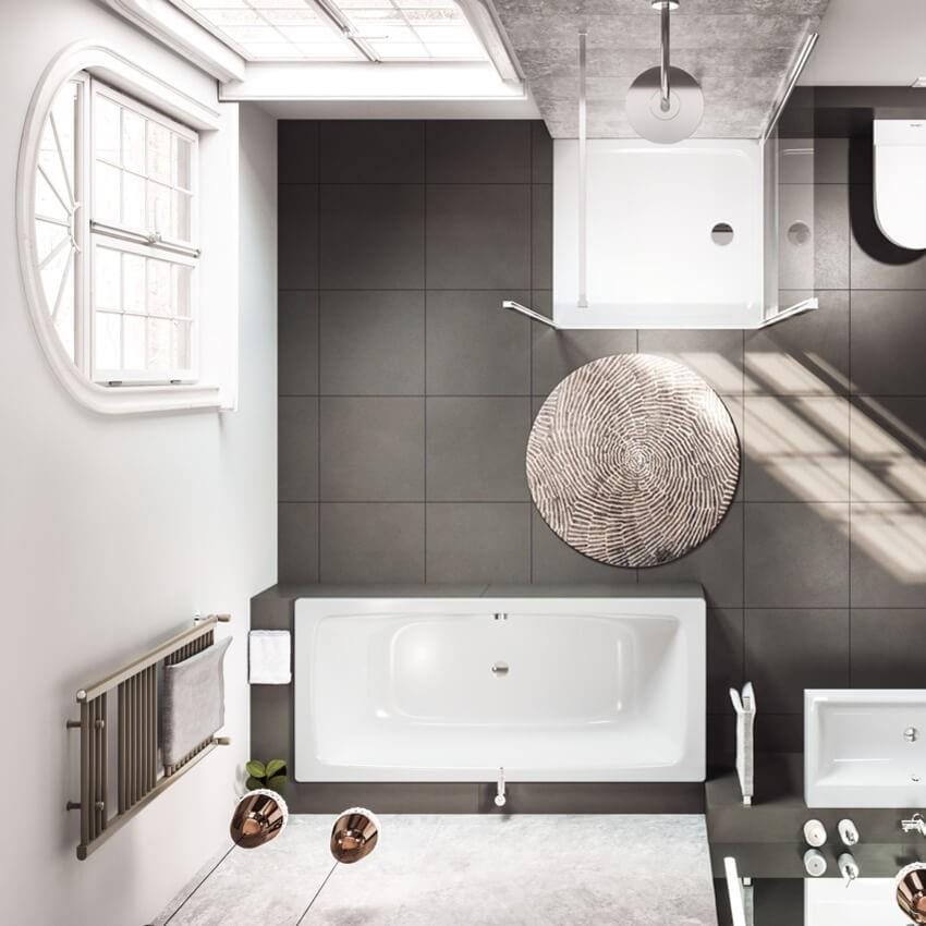 Kaldewei Double Ended Bath Kaldewei Cayono Duo Double Ended Steel Bath with Leg Set
