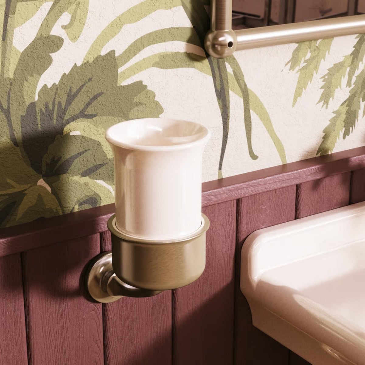 Burlington Toothbrush Holder Brushed Nickel Burlington Guild Tumbler and Holder