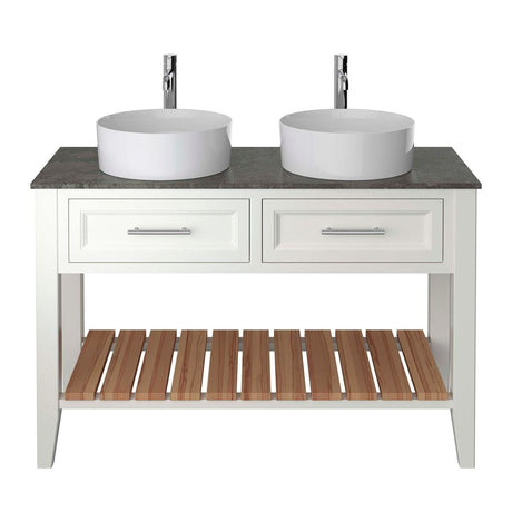 Heritage Floor Standing Vanity Unit Chantilly / 1200mm - 2 Drawer Heritage Broughton Washstand with Laminate Worktop