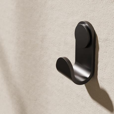Crosswater Robe Hook Matt Black Crosswater Velo Robe Hook