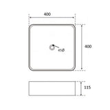 Crosswater Countertop Basin Crosswater Calpe 400mm Square Countertop Basin