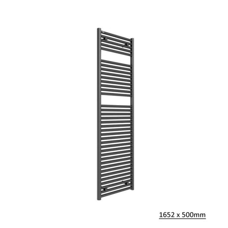 Tissino Ladder Rails 1652 x 500 / Central Heating Tissino Hugo2 Designer Towel Radiator in Anthracite