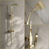 Aquarius Bathrooms Exposed Shower Set Aquarius Zacha Square Exposed Shower Valve Set with Shower Head and Handset