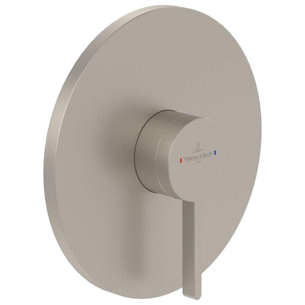 Villeroy & Boch Concealed Shower Valve Brushed Nickel Villeroy & Boch Dawn Concealed 1-Outlet Single Lever Trim Set