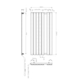 Eastbrook Designer Towel Rail Eastbrook Staverton Tube on Tube Straight Vertical Heated Towel Rail in Chrome