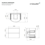 Crosswater Wall Mounted Vanity Unit Crosswater Svelte Wall Hung Vanity Unit with Basin