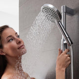 Crosswater Shower Riser Rail Crosswater Ethos Premium Shower Kit - Shower Rail, 3 Mode Head Handset and Hose in Chrome