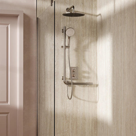 Crosswater Grab Rail/Bar Crosswater Handset Holder Attachment for Angled Grab Bar