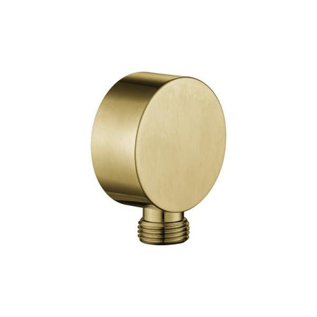 Flova Shower Brackets and Outlets Brushed Brass Flova Levo Round Wall Outlet Elbow