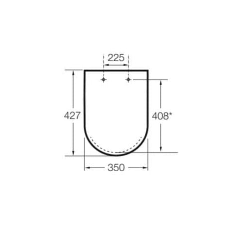 Roca Toilet Seats Roca The Gap Square Compact Slimline Soft Close, Quick Release Toilet Seat
