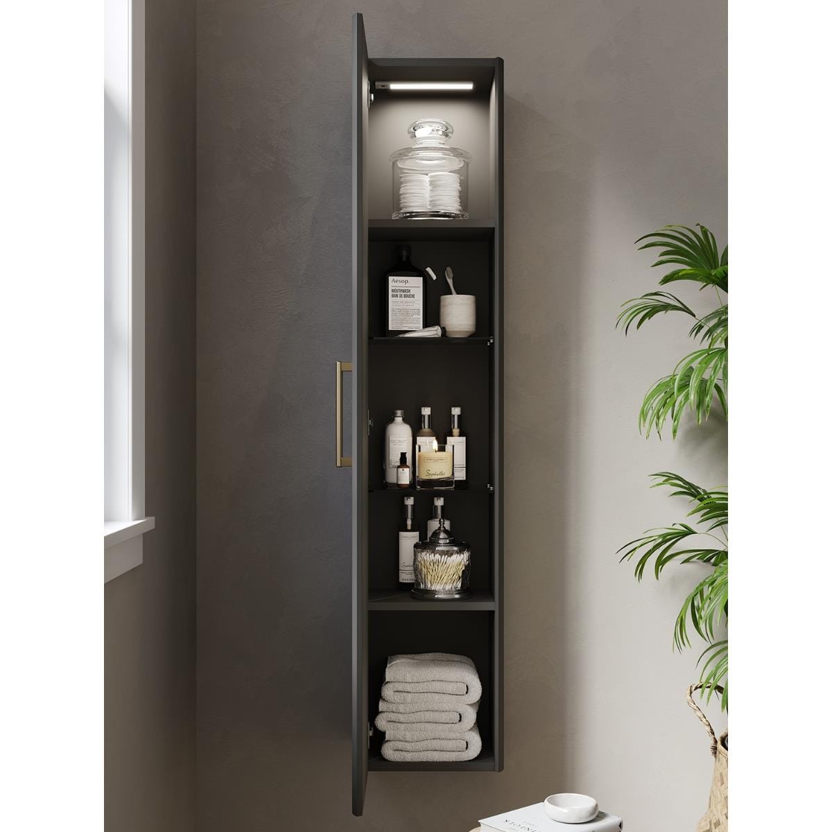 Saneux Storage Unit Saneux Hyde Tall Wall Mounted Storage Unit with Reversible Door