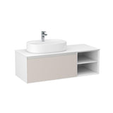 Imex Wall Mounted Vanity Unit Imex Essence Wall Mounted 1200mm Single Drawer Vanity Unit with Worktop and  1 Tap Hole Basin