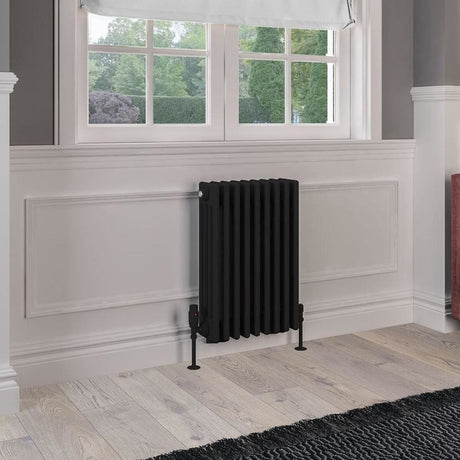 Eastbrook Rivassa Traditional 4 Column Radiator in Matt Black