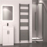 Eastbrook Wendover Straight Heated Towel Rail in Brushed Gunmetal