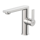 Roca Mono Basin Tap Stainless Steel Roca Targa Basin Mixer with Lateral Handle and Cold Start