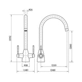 Aquarius Kitchen Tap Aquarius TrueCook - Series 15 - Two Handle - Kitchen Mixer Tap