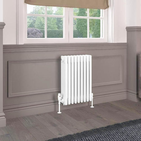 Eastbrook 600 x 425 / Electric Only Eastbrook Rivassa Traditional 4 Column Radiator in Gloss White