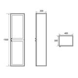 Eastbrook Storage Unit Eastbrook Hardwick Traditional  1500mm Tall Wall Hung Unit