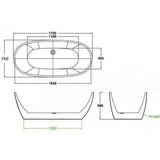 Imex Modern Freestanding Bath Imex Alma Slim Freestanding Bath