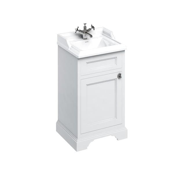 Burlington Cloakroom Vanity Unit Matt White / 2 Burlington Freestanding Square Cloakroom Vanity Unit with Basin