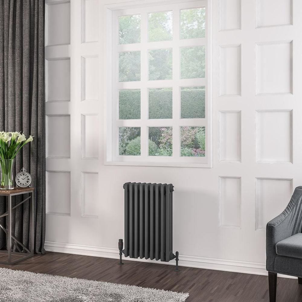 Eastbrook 600 x 428 / Central Heating Eastbrook Rivassa Traditional 3 Column Radiator in Matt Anthracite