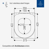 Villeroy & Boch Toilet Seat Villeroy & Boch Architectura Soft Close with Quick Release Seat in White