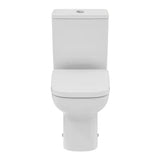 Ideal Standard Close Coupled Toilet Ideal Standard i.life A Open Back Comfort Height Close Coupled Rimless Toilet with Soft Close Seat