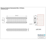 Eastbrook Eastbrook Rivassa Traditional 4 Column Radiator in Matt Black