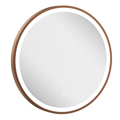Crosswater Illuminated Mirror 500mm / Brushed Bronze Crosswater Infinity Round Framed LED Illuminated Mirror
