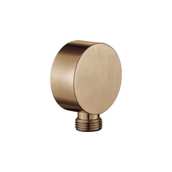 Flova Shower Brackets and Outlets Brushed Bronze Flova Levo Round Wall Outlet Elbow
