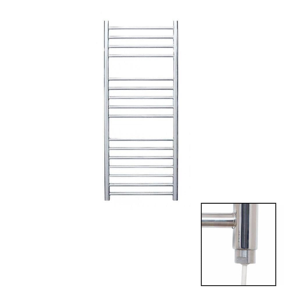 JIS Ladder Rail 1000 x 400mm / Polished Chrome / Electric Only JIS Sussex Steyning Vertical Stainless Steel Heated Towel Rail