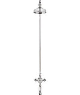 Crosswater Exposed Shower Set Crosswater Belgravia Traditional Thermostatic Shower Valve with Fixed Shower Head and Bath Spout in Chrome