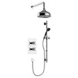 Heritage Shower Set Heritage Trinity Concealed Thermostatic Shower Valve with Fixed Head and Flexible Riser Set in Chrome