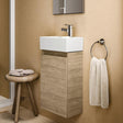 Ideal Standard Wall Mounted Vanity Unit Natural Oak / Right Handed Ideal Standard Eurovit + 350mm Wall Mounted Cloakroom Vanity Unit with 1 Tap Hole Basin