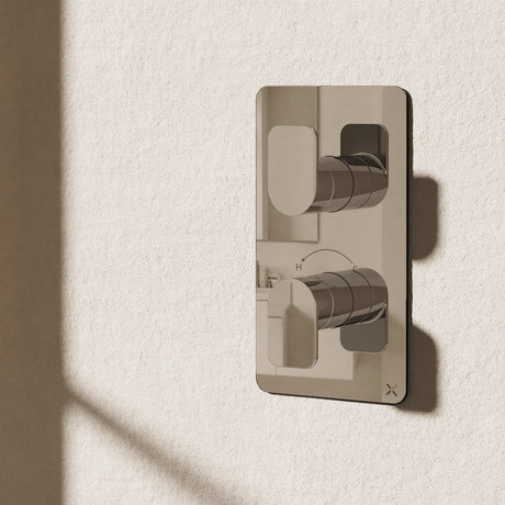 Crosswater Concealed Shower Valve Chrome Crosswater Fuse 1 Outlet, 2 Handle Vertical Concealed Shower Valve