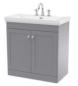 Aquarius Bathrooms Floor Standing Vanity Unit Aquarius Leighton 800mm Floor Standing Two Door Vanity Unit with Basin