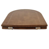Villeroy & Boch Toilet Seat Villeroy & Boch Hommage Solid Birch Toilet Seat in Walnut with Brass Hinges